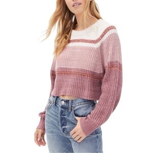 Aeropostale Blocked Stripe Cropped Crew Sweater – Size Small